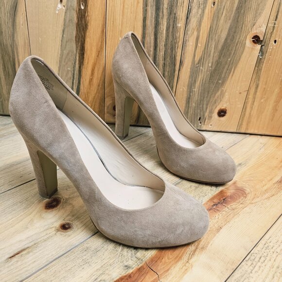 Nine West Tan Suede Scardino Heels | Size 10 - Picture 2 of 7